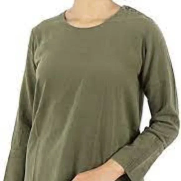 James Perse Olive Green Casual Top Size 1 - Picture 14 of 14